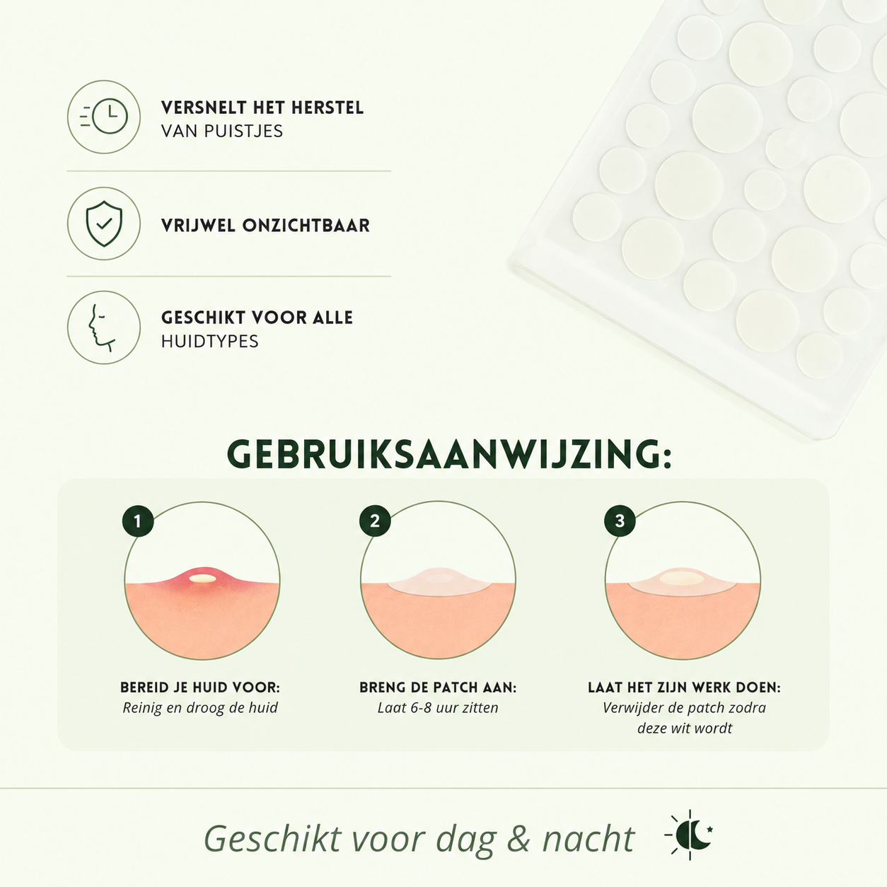 Gebruiksaanwijzing voor Skinfixer pimple patches voor puistjes