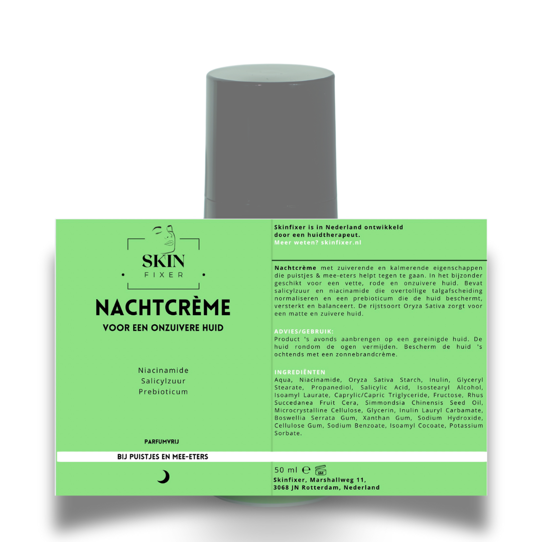 Skinfixer Nachtcrème voor de onzuivere huid met salicylzuur en niacinamide