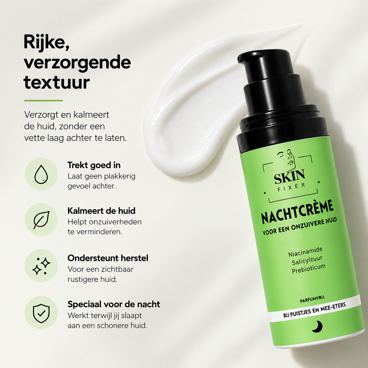 Textuur van Skinfixer Nachtcrème voor de onzuivere huid